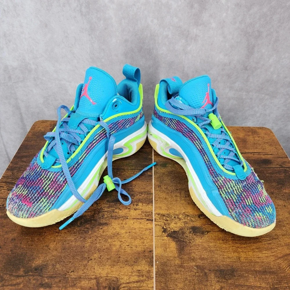 Luka Doncic Air Jordan 36 Sneakers Mens 9 Laser‎ Blue Basketball Shoes   *
